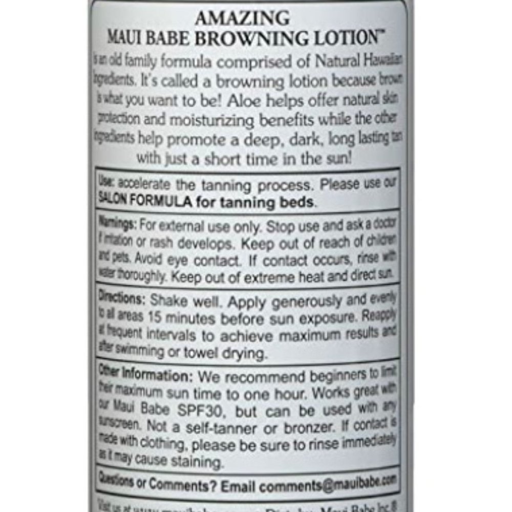 Amazing Maui Babe Browning Lotion 8 Ounce - Picture 2 of 2